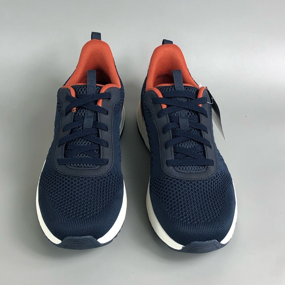 George Men's Navy and Orange Knit Athletic Sneakers Size 10 - Picture 2 of 9
